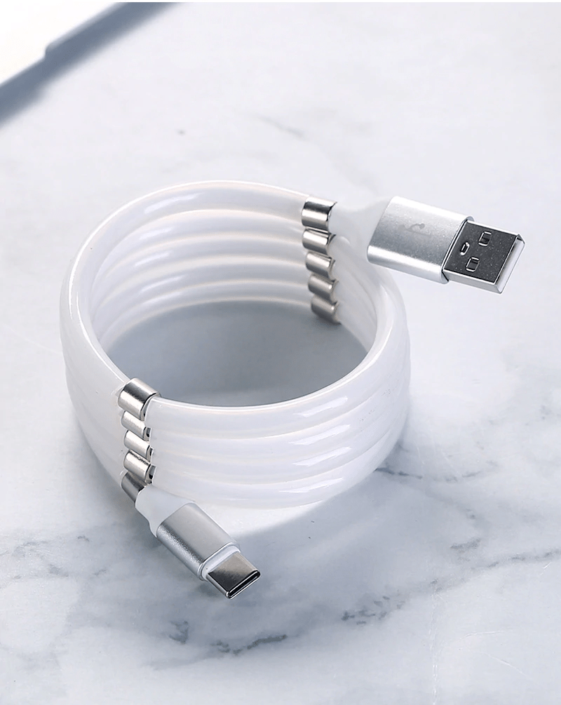 Magnetic Self Winding Micro USB Charging Data Cable for Smart Phone and Tablets_TypeC_002