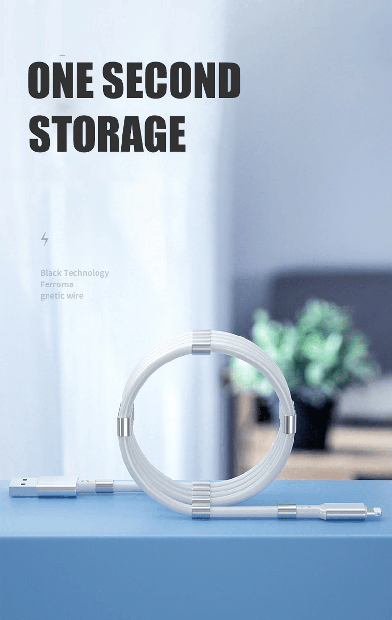 Magnetic Self Winding Micro USB Charging Data Cable for Smart Phone and Tablets_iPhone_002