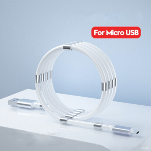 Magnetic Self Winding Micro USB Charging Data Cable for Smart Phone and Tablets - 03