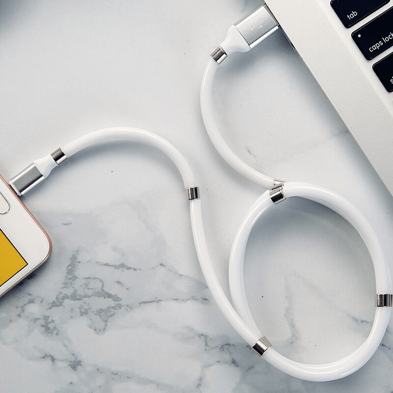 Magnetic Self Winding Micro USB Charging Data Cable for Smart Phone and Tablets - 04