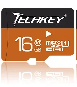 Techkey Micro SD Card - 16GB Class 10 Water Proof And Dust Proof